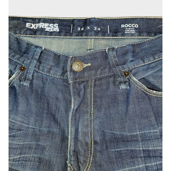 Men's Express Jeans Rocco Slim Fit‎ Low Rise 34x34 - Picture 3 of 6